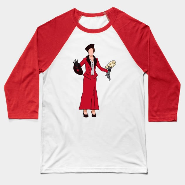 Fanny Brice With Red Suit - Funny Girl Baseball T-Shirt by byebyesally